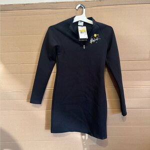 Black Nike Dri-Fit long sleeve dress with zipper #activewear